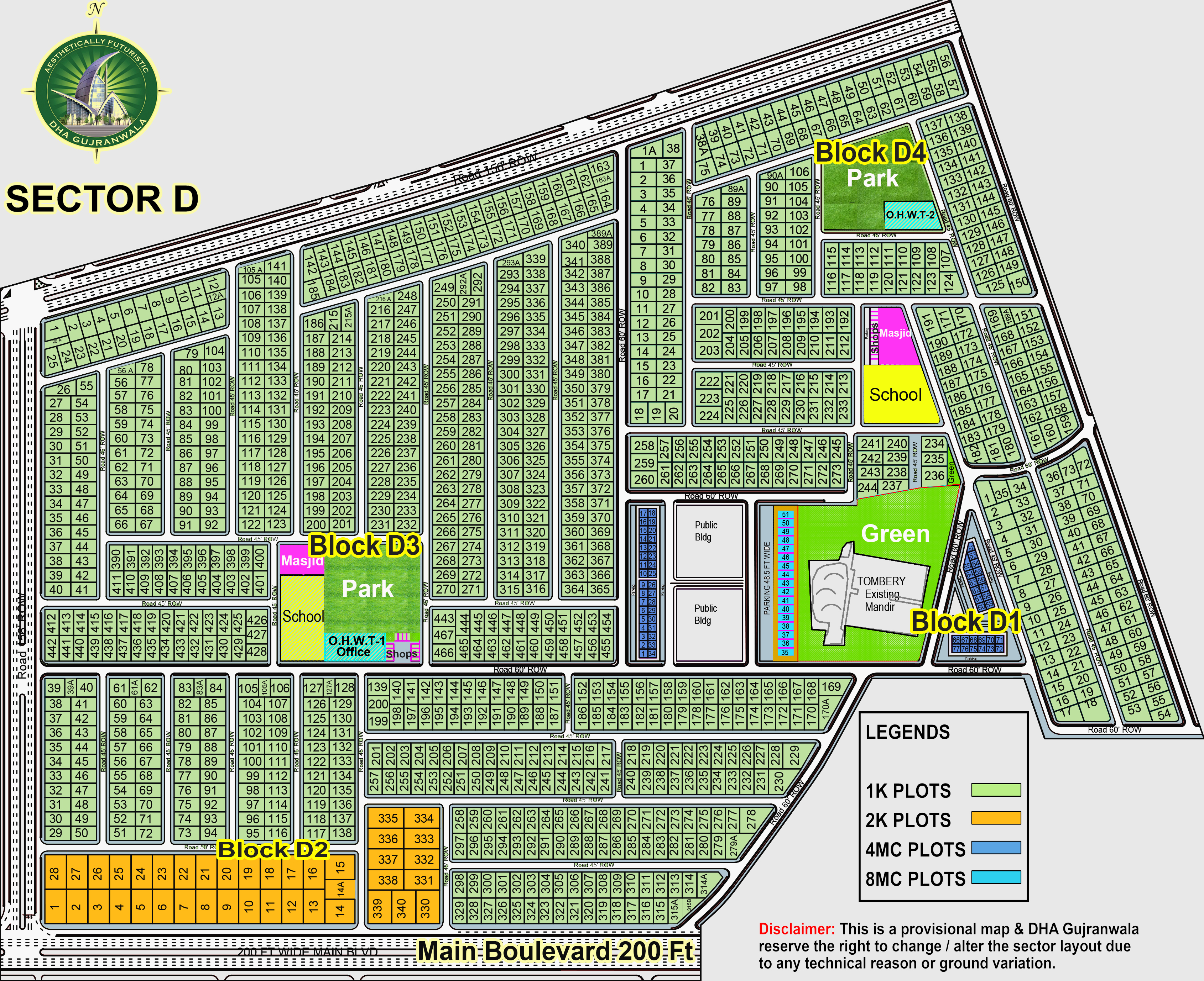 Sector-D Map Overview – DHA Gujranwala